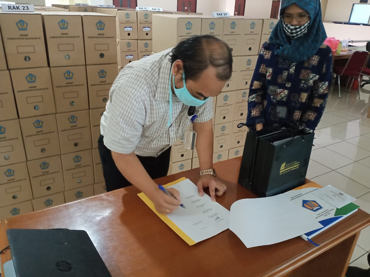 Pusat Jasa Kearsipan selesaikan Penataan Arsip Biro Advokasi, Kementerian Keuangan Republik Indonesia.
