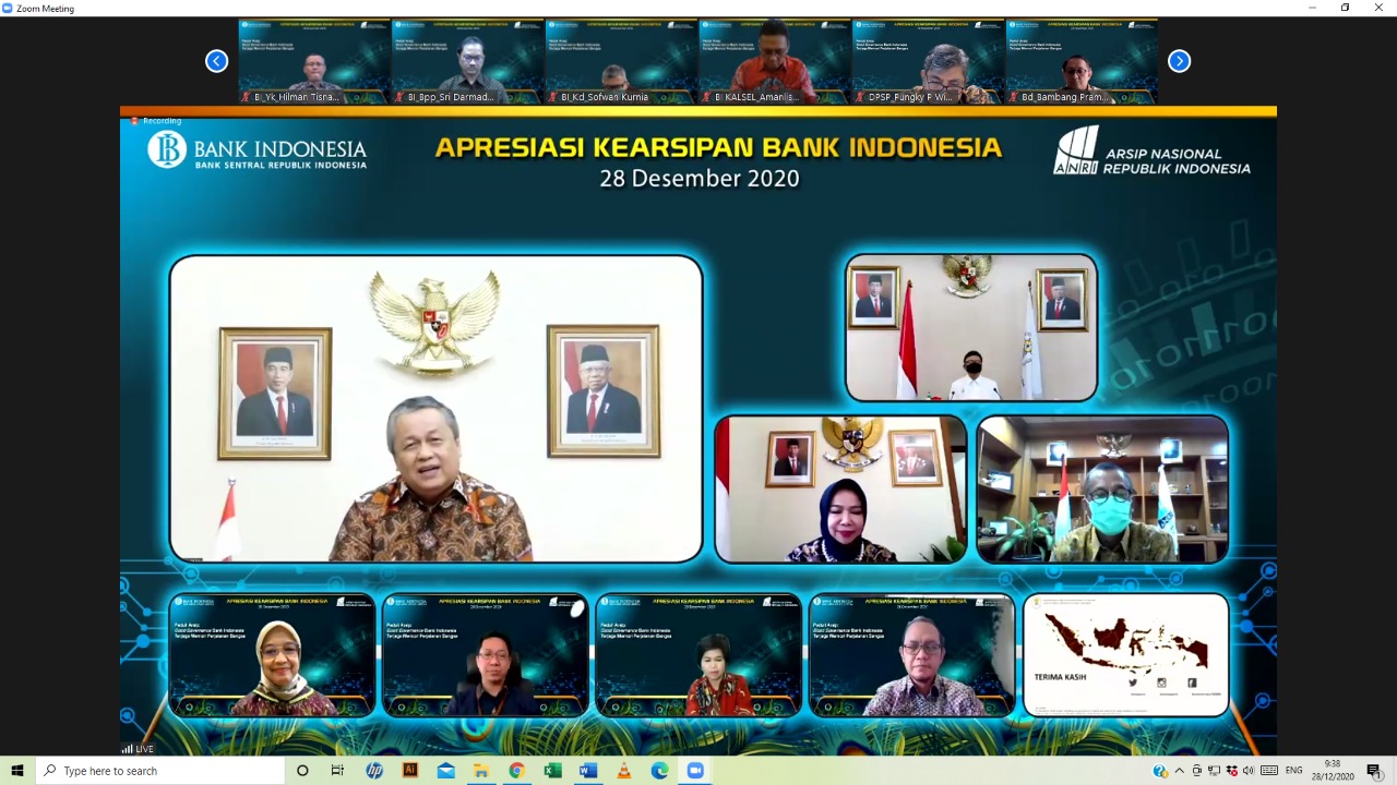 Bank Indonesia Serahkan Arsip Statis Biro Lalu Lintas Devisa kepada ANRI..