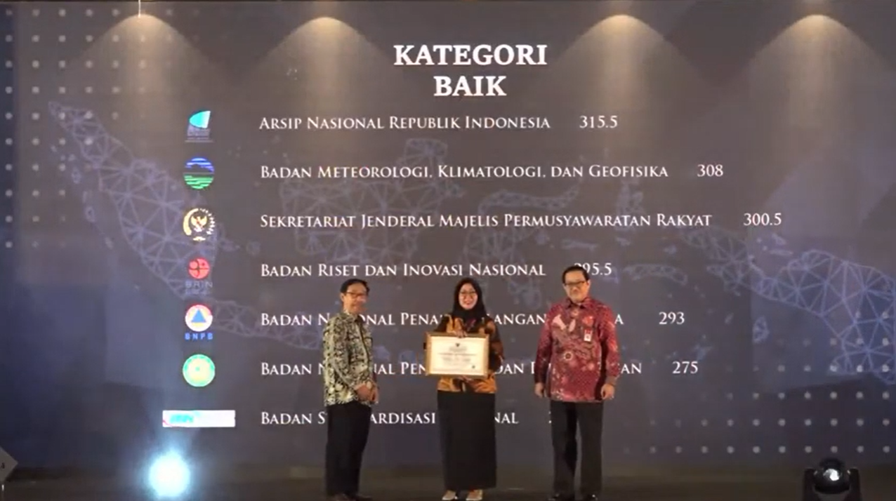 Arsip Nasional Republik Indonesia Meraih Kategori Baik Lembaga Pemerintah Non Kementerian dalam Ajang Anugerah Meritokrasi KASN