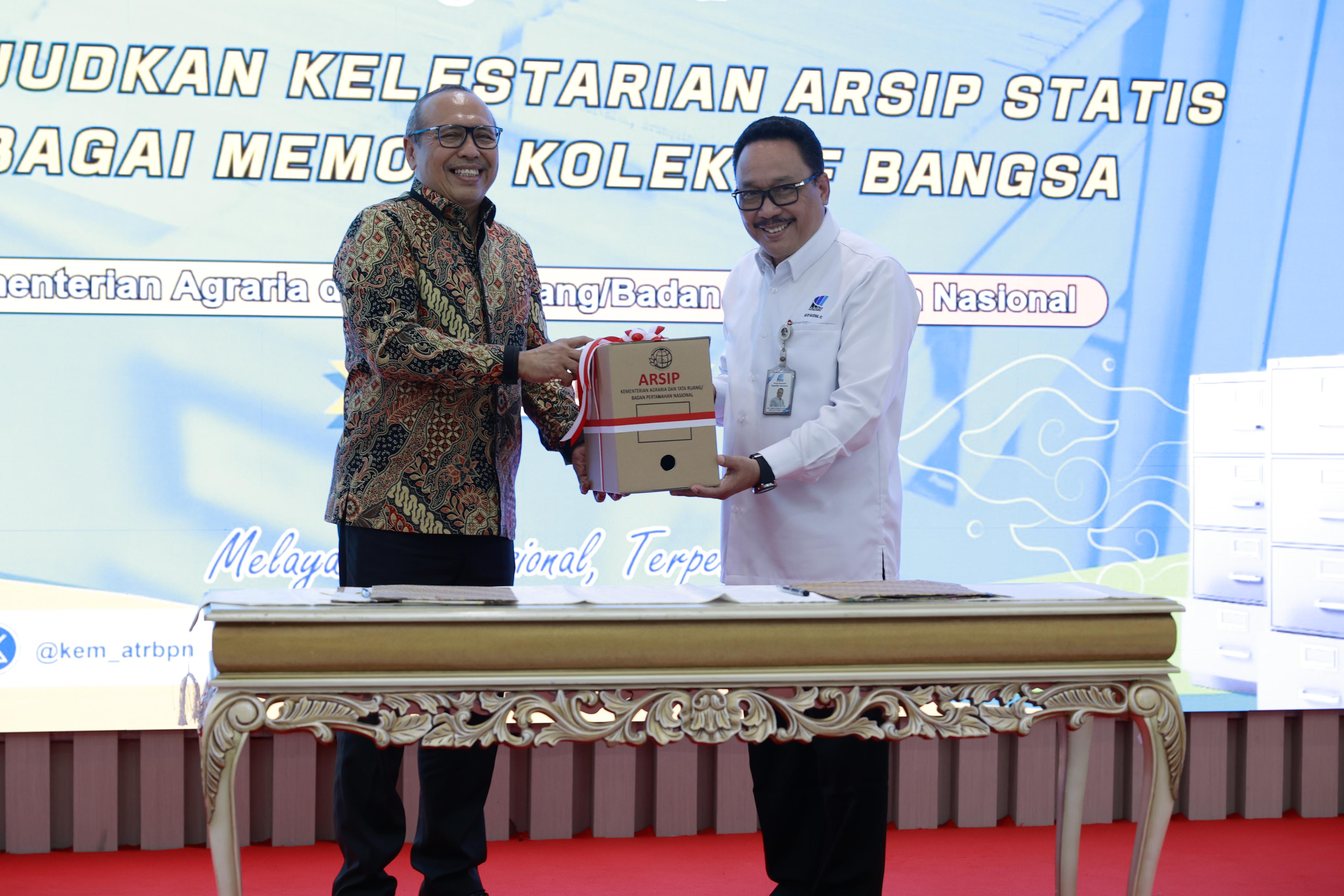 ANRI Terima Arsip Statis COVID-19 dari Kementerian ATR/BPN