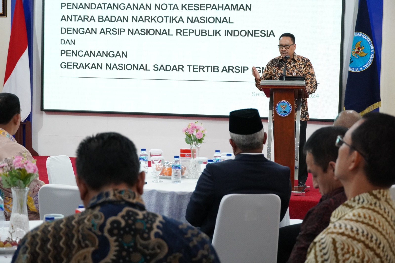 BNN dan ANRI Tandatanganan Nota Kesepahaman serta Pencanangan GNSTA