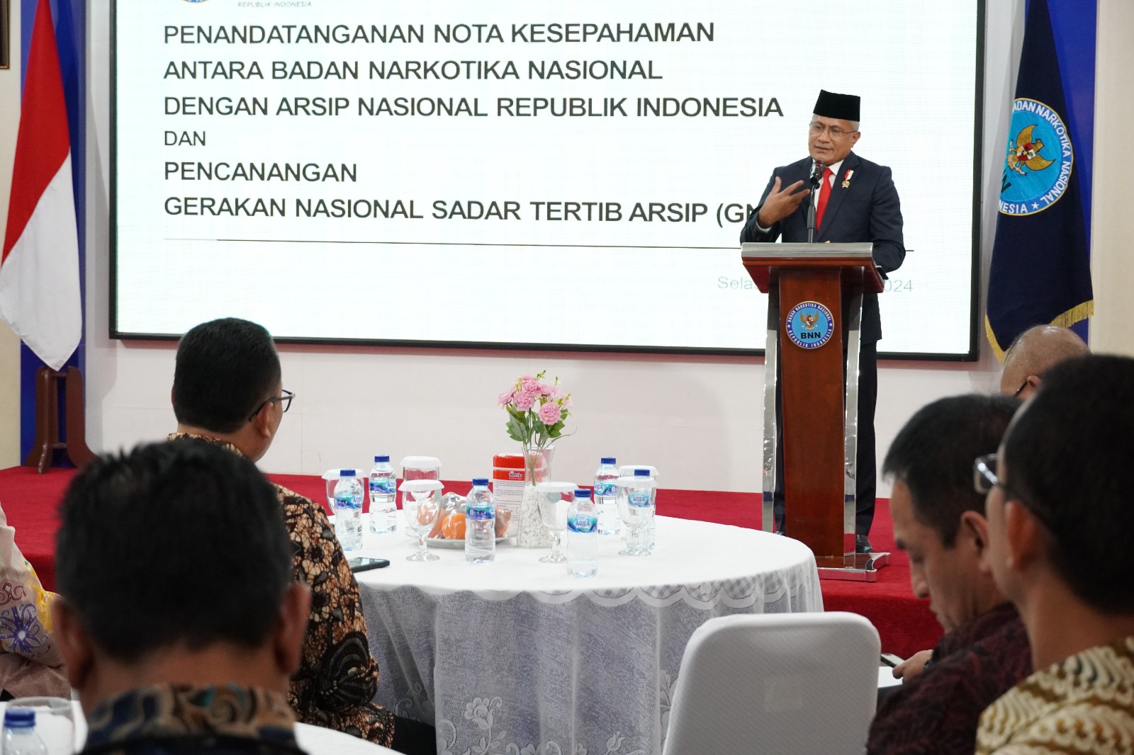 BNN dan ANRI Tandatanganan Nota Kesepahaman serta Pencanangan GNSTA