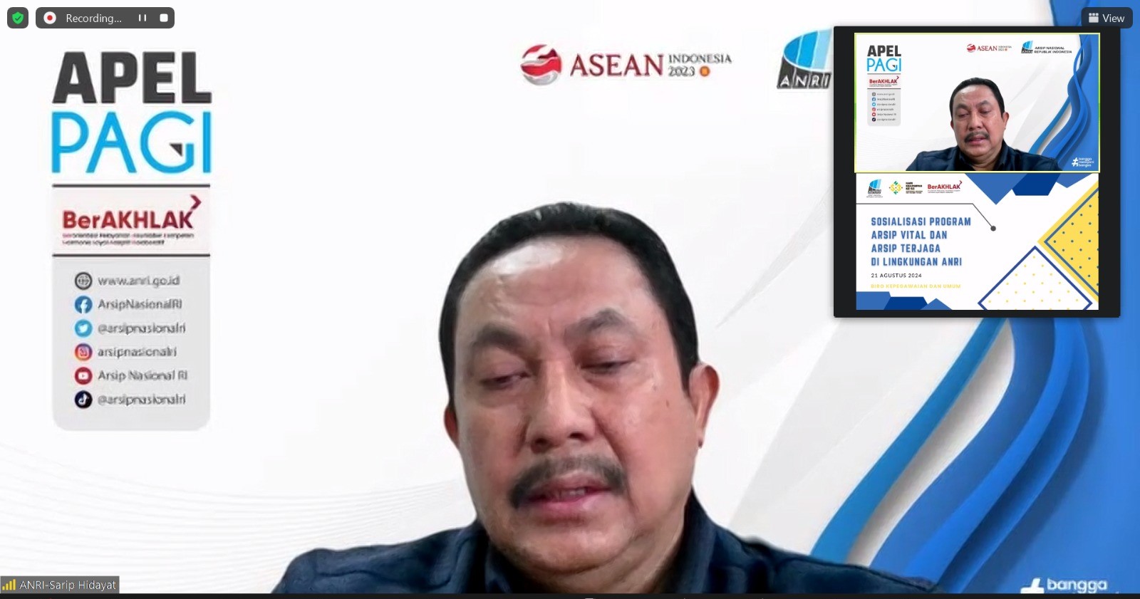 Sosialisasi Program Arsip Vital dan Arsip Terjaga di Lingkungan ANRI