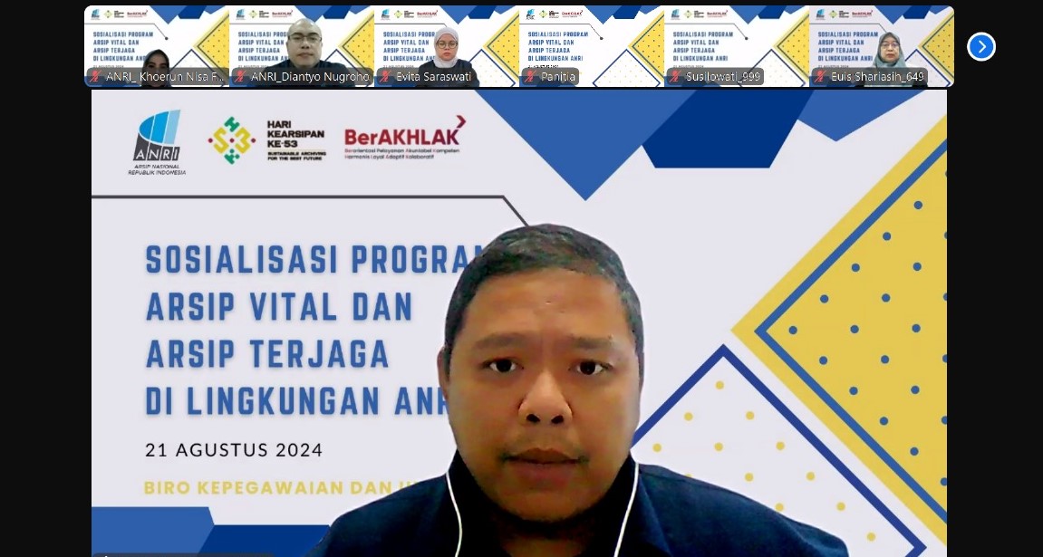 Sosialisasi Program Arsip Vital dan Arsip Terjaga di Lingkungan ANRI