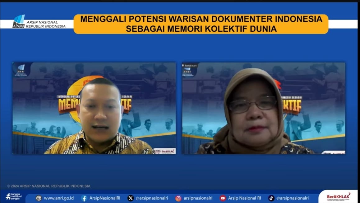 ANRI Selenggarakan Webinar Nasional Menggali Potensi Warisan Dokumenter Indonesia sebagai Memori Kolektif Dunia