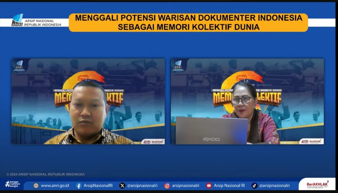 ANRI Selenggarakan Webinar Nasional Menggali Potensi Warisan Dokumenter Indonesia sebagai Memori Kolektif Dunia