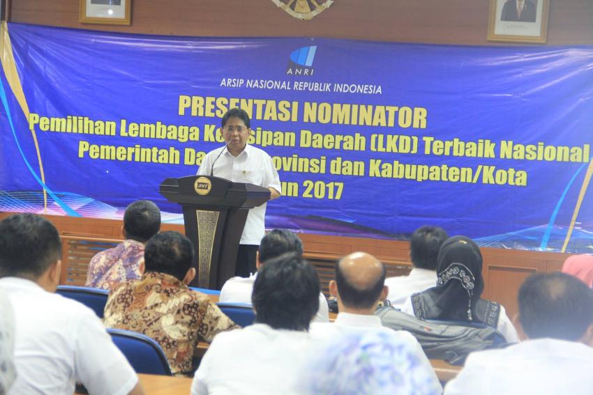 Presentasi Nominator Pemilihan Lembaga Kearsipan Daerah Terbaik Nasional Pemerintah Daerah Provinsi