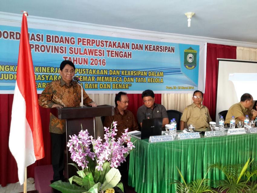 Rapat Koordinasi Bidang Perpustakaan dan Kearsipan Provinsi Sulawesi Tengah