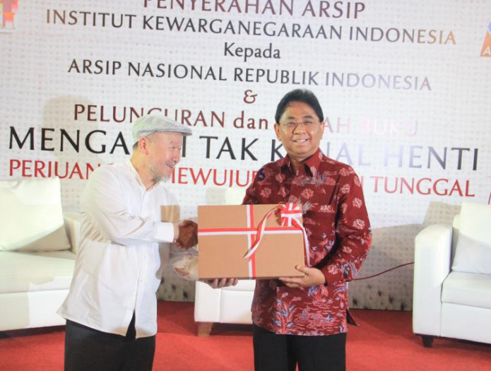 ARSIP MILIK ORGANISASI MASYARAKAT INSITITUT KEWARGANEGARAAN INDONESIA (IKI) KINI BERADA DI ANRI