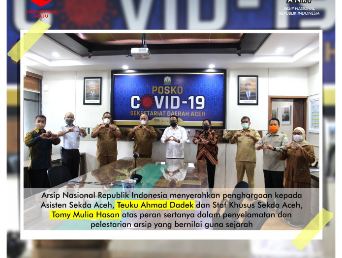 ANRI Berikan Penghargaan kepada Asisten Sekretaris Daerah Aceh