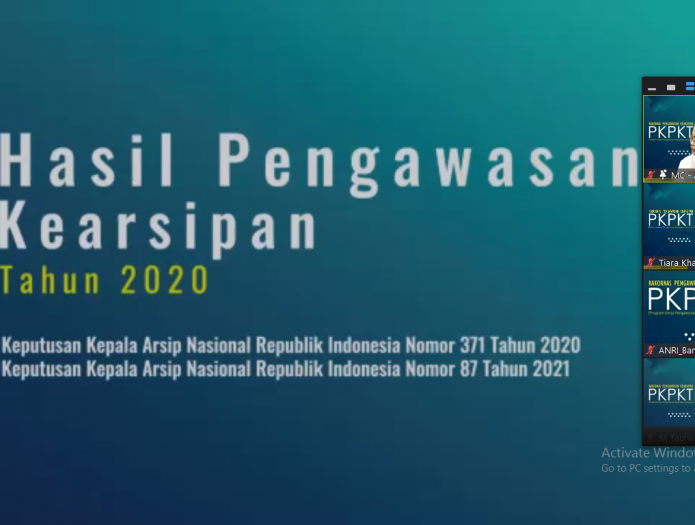 ANRI Umumkan Hasil Pengawasan Kearsipan Kementerian/Lembaga/Daerah Tahun 2020