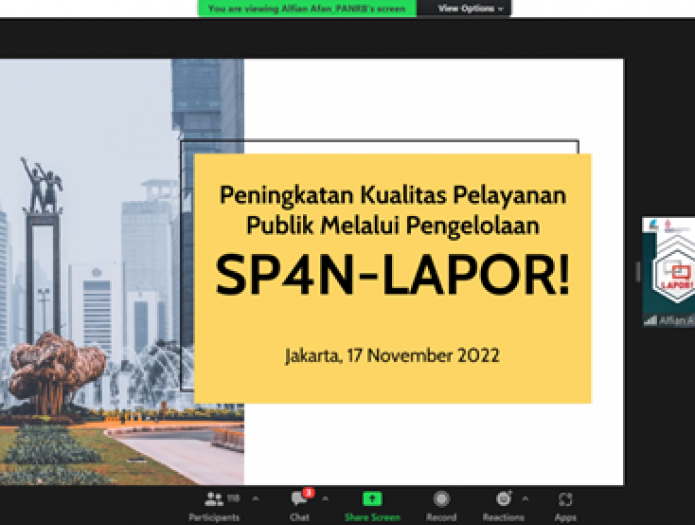 Dukung Peningkatan Pelayanan ANRI, Inspektorat ANRI Selenggarakan Workshop Aplikasi SP4N LAPOR