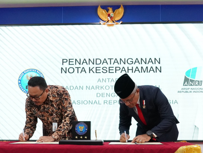 BNN dan ANRI Tandatanganan Nota Kesepahaman serta Pencanangan GNSTA