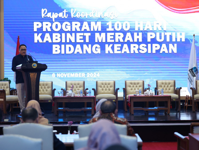 Rapat Koordinasi Program 100 Hari Kabinet Merah Putih Bidang Kearsipan