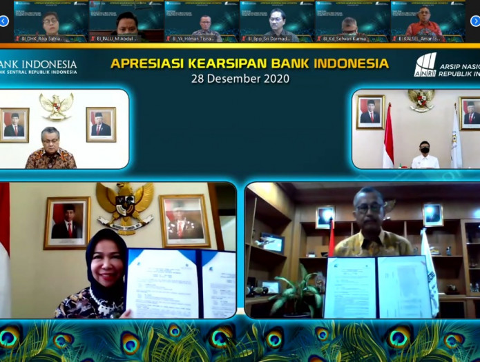 Bank Indonesia Serahkan Arsip Statis Biro Lalu Lintas Devisa kepada ANRI