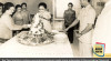 Ibu Tien Soeharto memotong tumpeng pada acara Selamatan di Perpustakaan Nasional  disaksikan Menteri Muda UPW Nani Sudarsono, Mendikbud Fuad Hasan, & Mensesneg Sudharmono di Jakarta. 27 Januari 1987.  Sumber : ANRI. Setneg RI 1966-1989 No. 2197