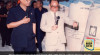 Peresmian Pabrik  Kaolin di Belitung oleh Menteri Pertambangan dan Energi (periode 1978-1988) Prof.Dr.Soebroto, 14 November 1985. Sumber : ANRI. Arsip Foto PT. Timah No. 1043
