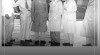 Delegasi Indonesia dalam Perjanjian Renville Wakil Presiden Mohammad Hatta, Sutan Syahrir saat tiba di Bandara Kemayoran, Jakarta. 11 Januari 1948.