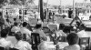 Menteri Pertanian Ir. Suwarto sedang menyampaikan sambutan dalam penyerahan perahu-perahu ikan bermotor oleh ECA di pasar ikan, 20 Agustus 1951