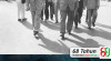 Delegasi peserta Konferensi Asia-Afrika sedang berjalan menuju ke Gedung Merdeka, Bandung tempat berlangsungnya Konferensi Asia-Afrika dengan disaksikan oleh masyarakat, 20 April 1955.