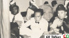 Rangkaian kegiatan Konferensi Asia-Afrika, Menteri Luar Negeri, Mr. Sunario bersama delegasi  Konferensi Asia-Afrika sedang mendengarkan Khutbah Jum'at di Masjid Agung Bandung, 22 April 1955.