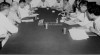 Potret Menteri Perhubungan Ir. Djuanda Kartawidjaja dalam konferensi Panitia Prioriteit Telepon di Kementerian Perhubungan pada 30 Juli 1951.