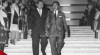 Foto Teuku Jusuf Muda Dalam dan Rachmat Muljomiseno dalam acara Malam resepsi Penutupan Pekan Bank yang diselenggarakan oleh Bank Negara Indonesia dan dihadiri oleh Presiden Sukarno. 7 Juli 1963.